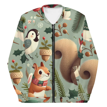 Whimsical Winter Wear Bomber Jacket