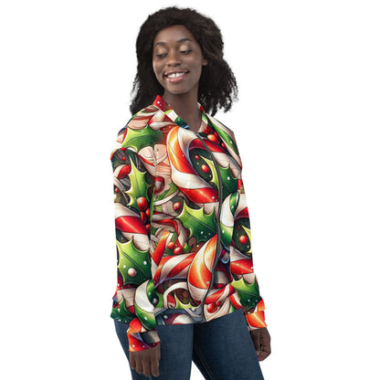 Whimsical Winter Wear Bomber Jacket