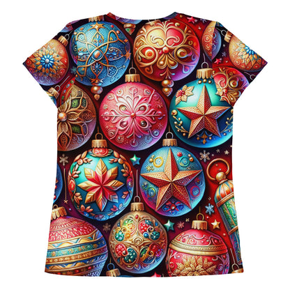 Whimsical Winter Wear Women's Athletic T-Shirt