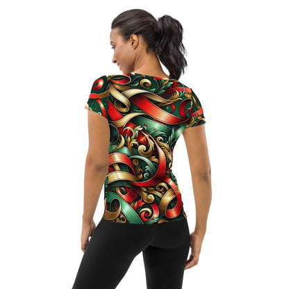 Whimsical Winter Wear Women's Athletic T-Shirt