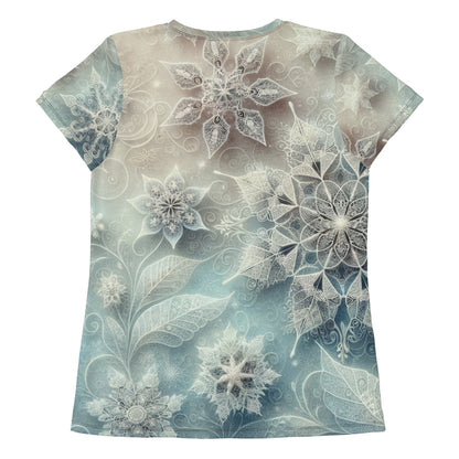 Whimsical Winter Wear Women's Athletic T-Shirt