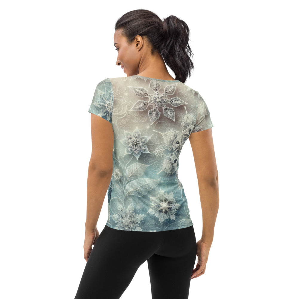 Whimsical Winter Wear Women's Athletic T-Shirt
