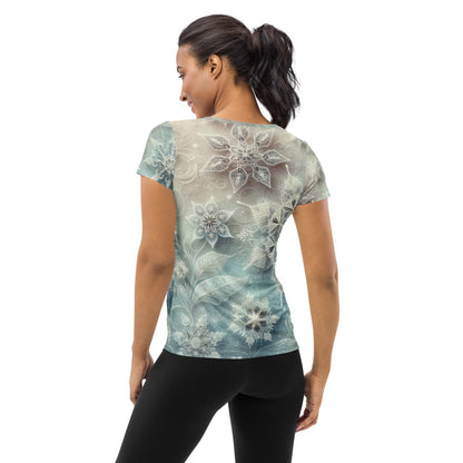 Whimsical Winter Wear Women's Athletic T-Shirt