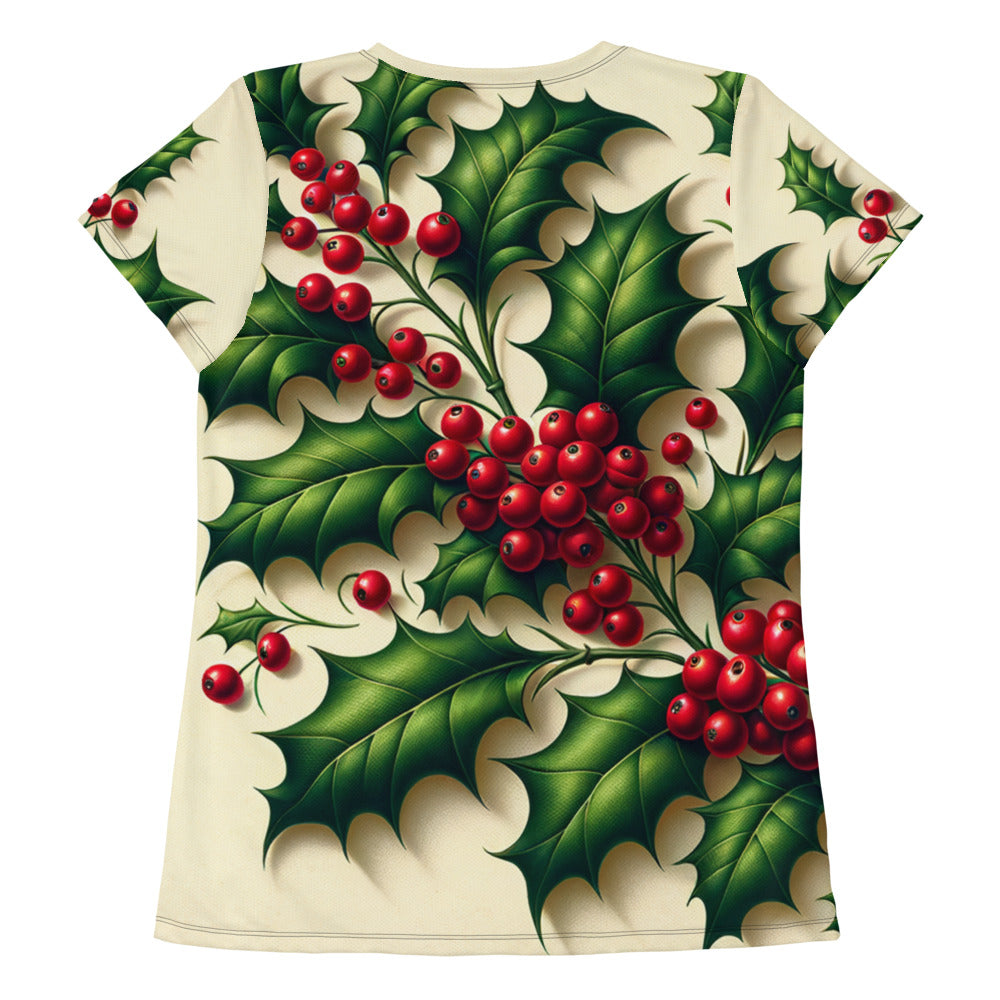 Whimsical Winter Wear Women's Athletic T-Shirt