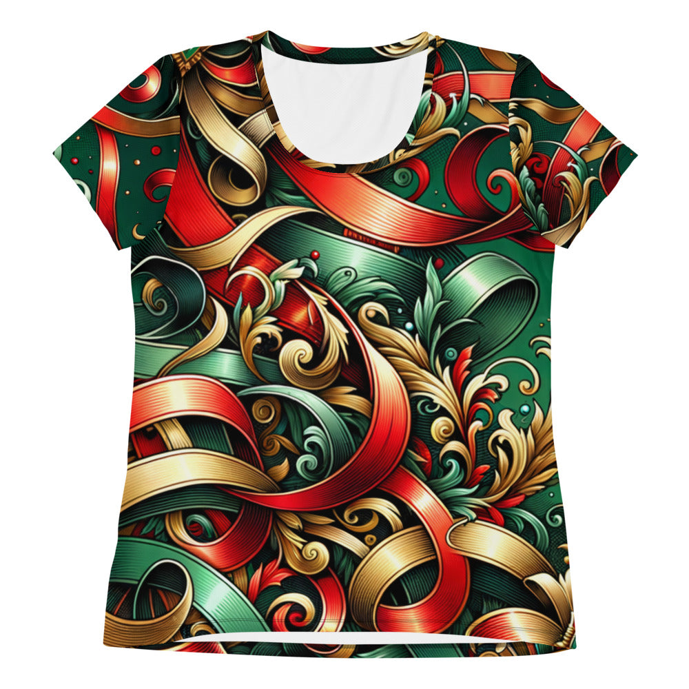 Whimsical Winter Wear Women's Athletic T-Shirt