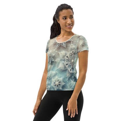Whimsical Winter Wear Women's Athletic T-Shirt