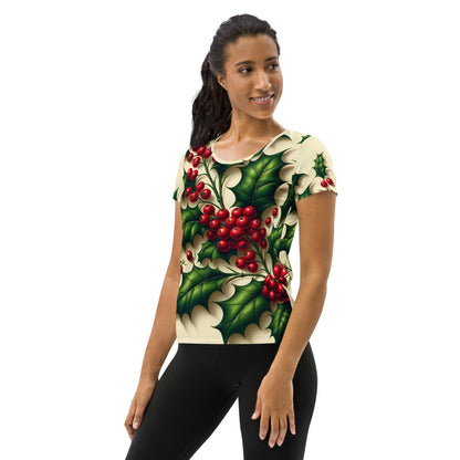 Whimsical Winter Wear Women's Athletic T-Shirt