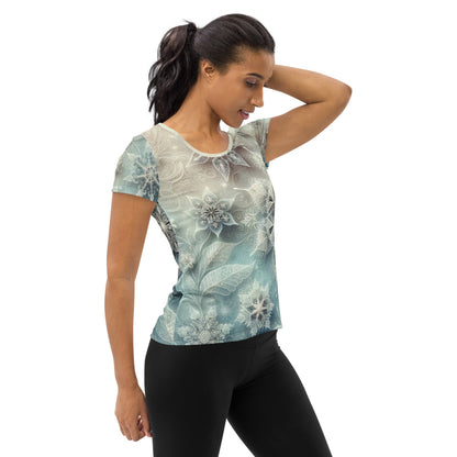 Whimsical Winter Wear Women's Athletic T-Shirt