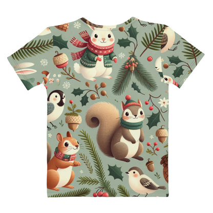 Whimsical Winter Wear Women's Crew Neck T-Shirt