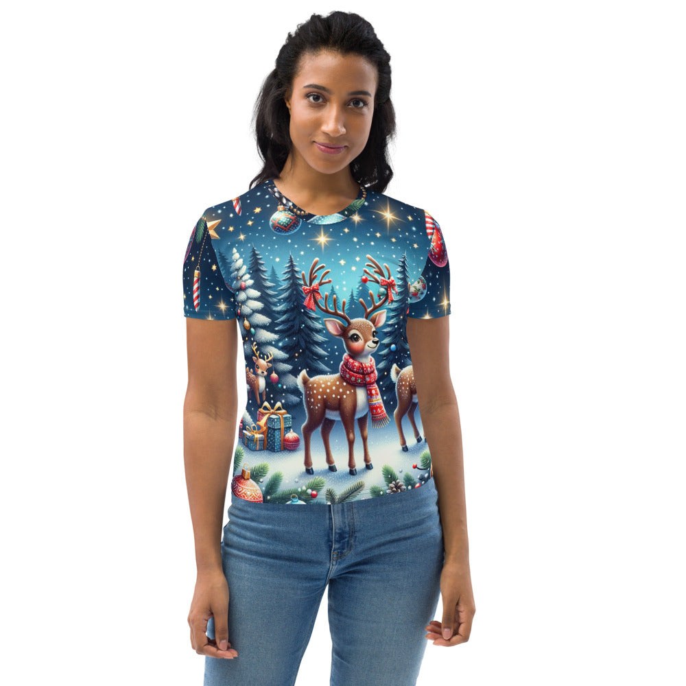 Whimsical Winter Wear Women's Crew Neck T-Shirt