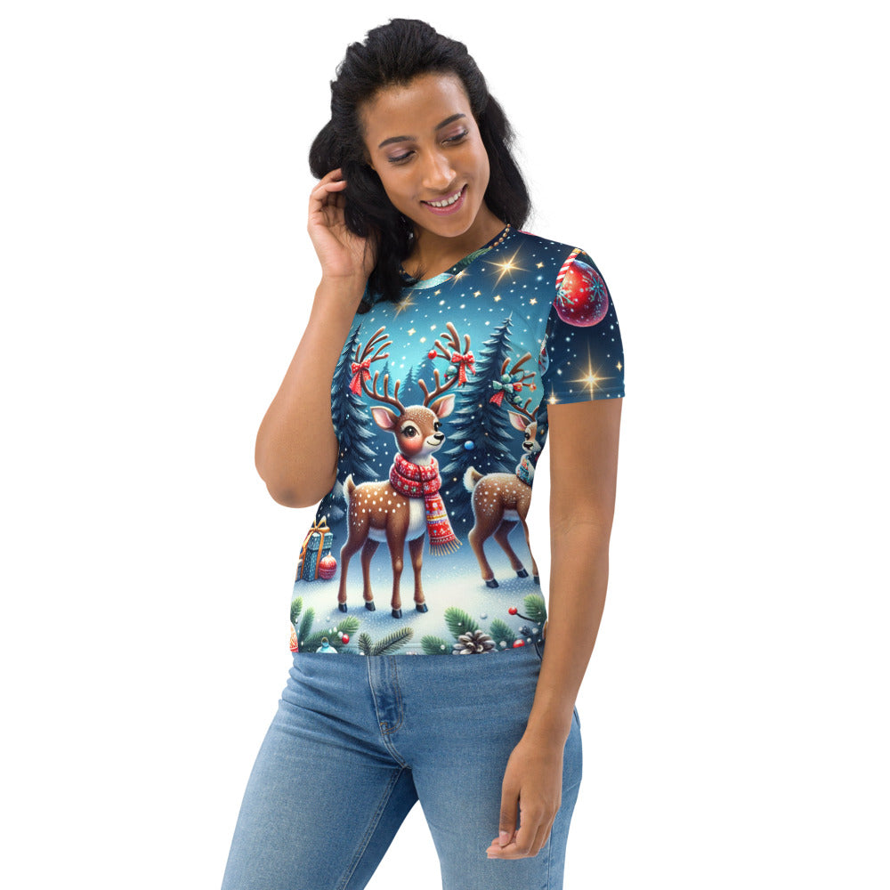 Whimsical Winter Wear Women's Crew Neck T-Shirt