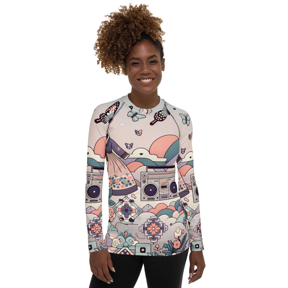 Hallyu Vibe Couture Women's Rash Guard
