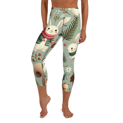 Whimsical Winter Wear Yoga Capri Leggings