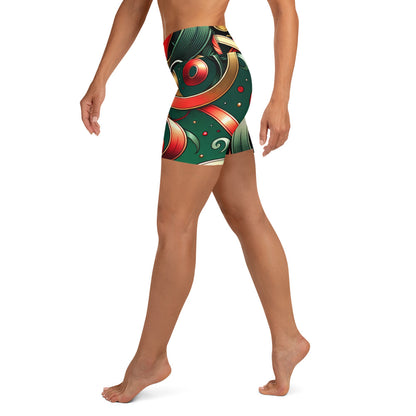 Whimsical Winter Wear Yoga Shorts