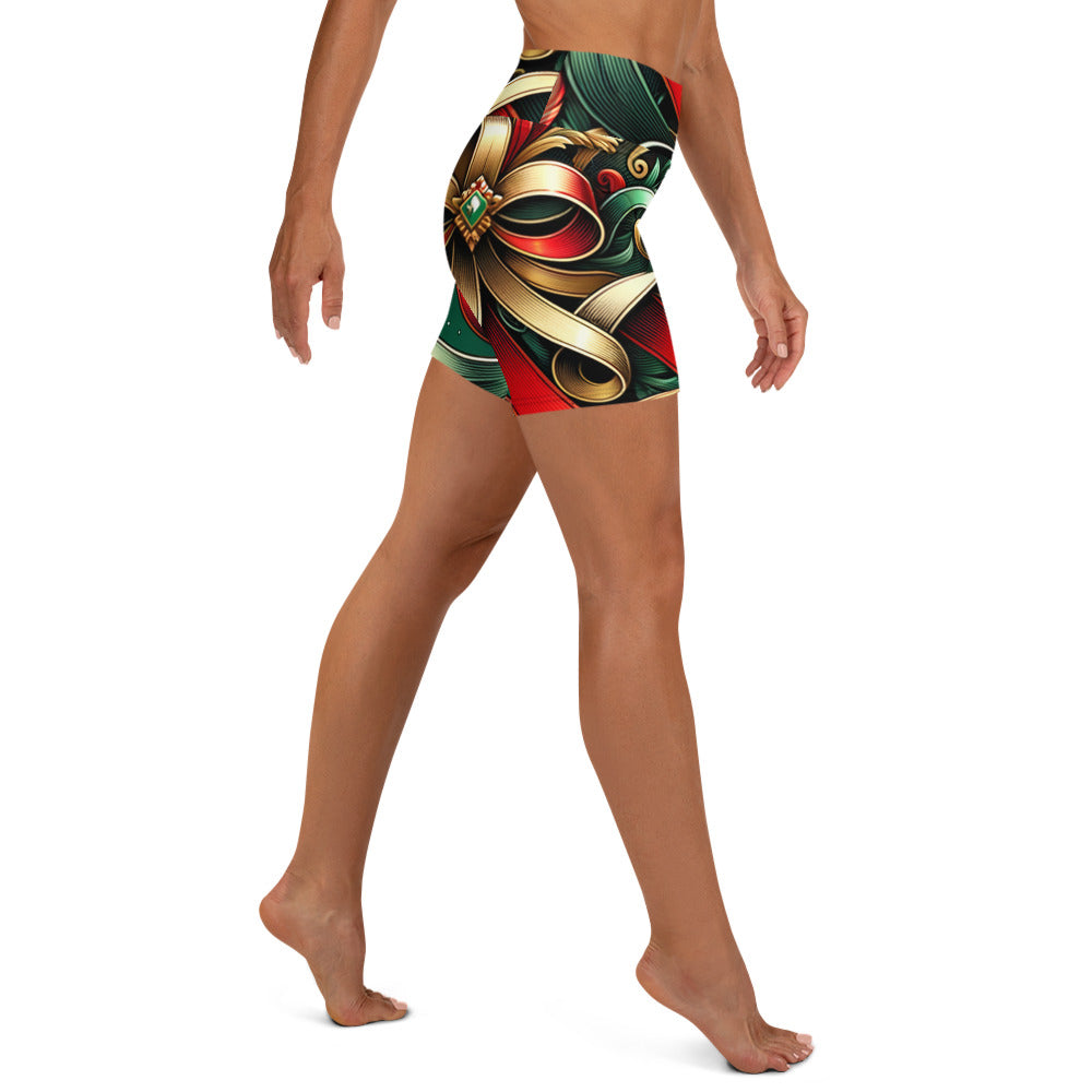Whimsical Winter Wear Yoga Shorts