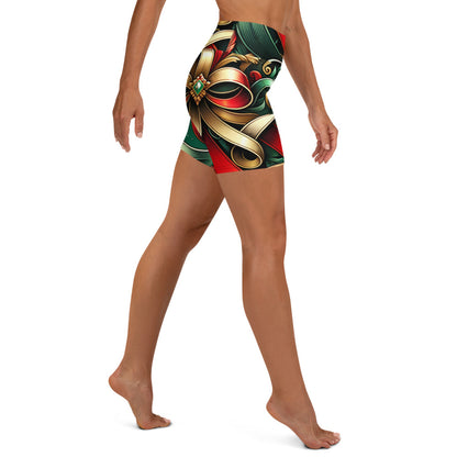 Whimsical Winter Wear Yoga Shorts