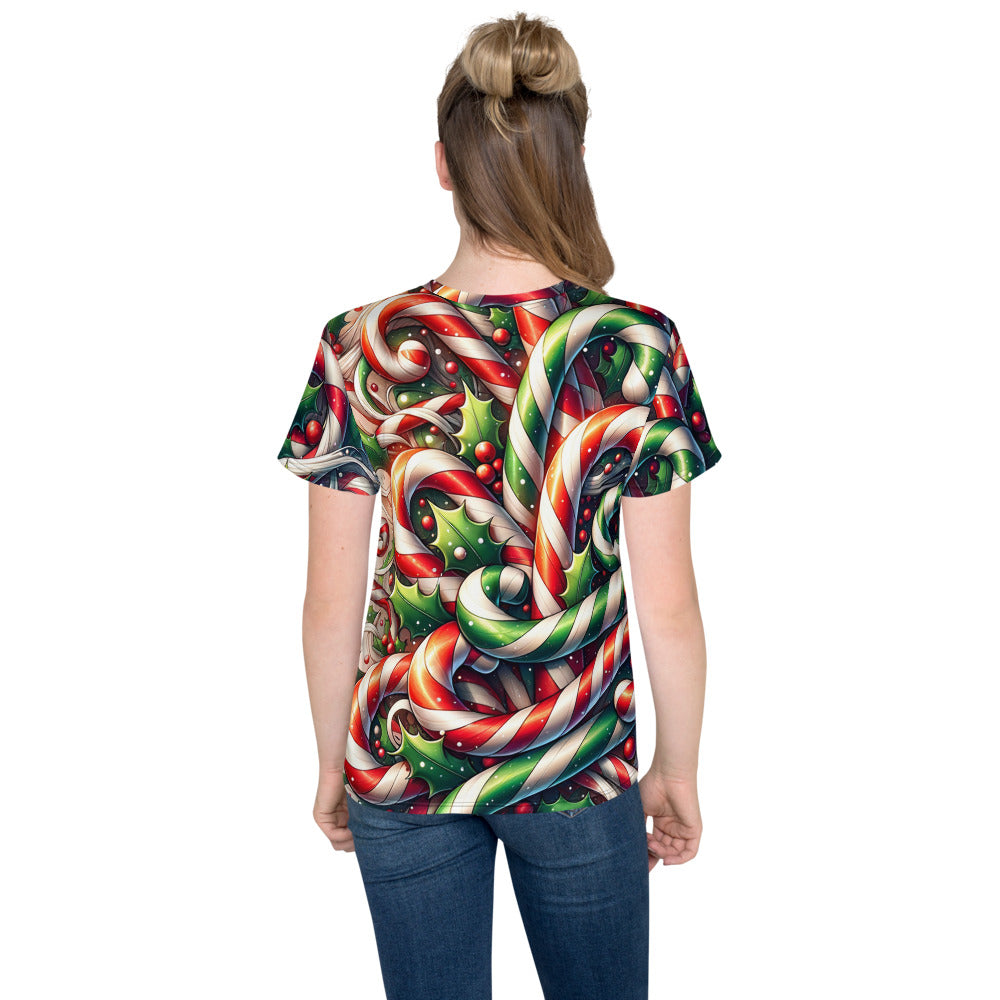 Whimsical Winter Wear Youth Crew Neck T-shirt