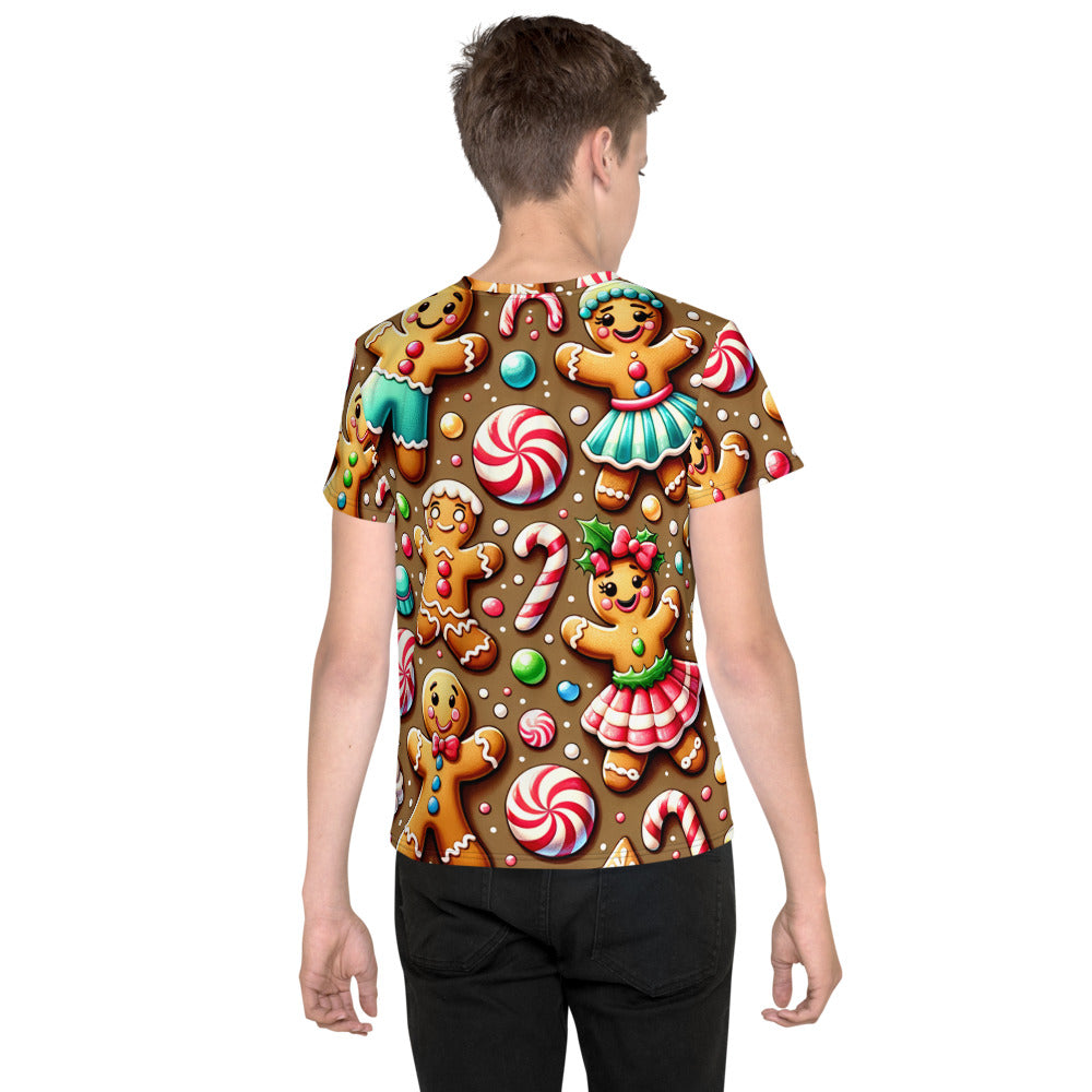 Whimsical Winter Wear Youth Crew Neck T-shirt