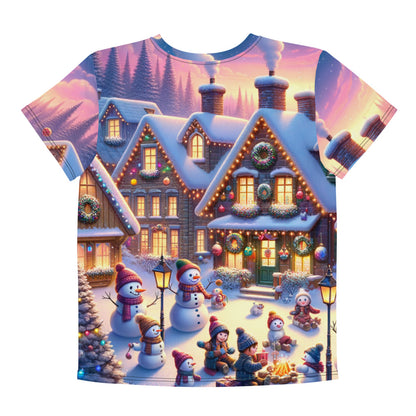 Whimsical Winter Wear Youth Crew Neck T-shirt