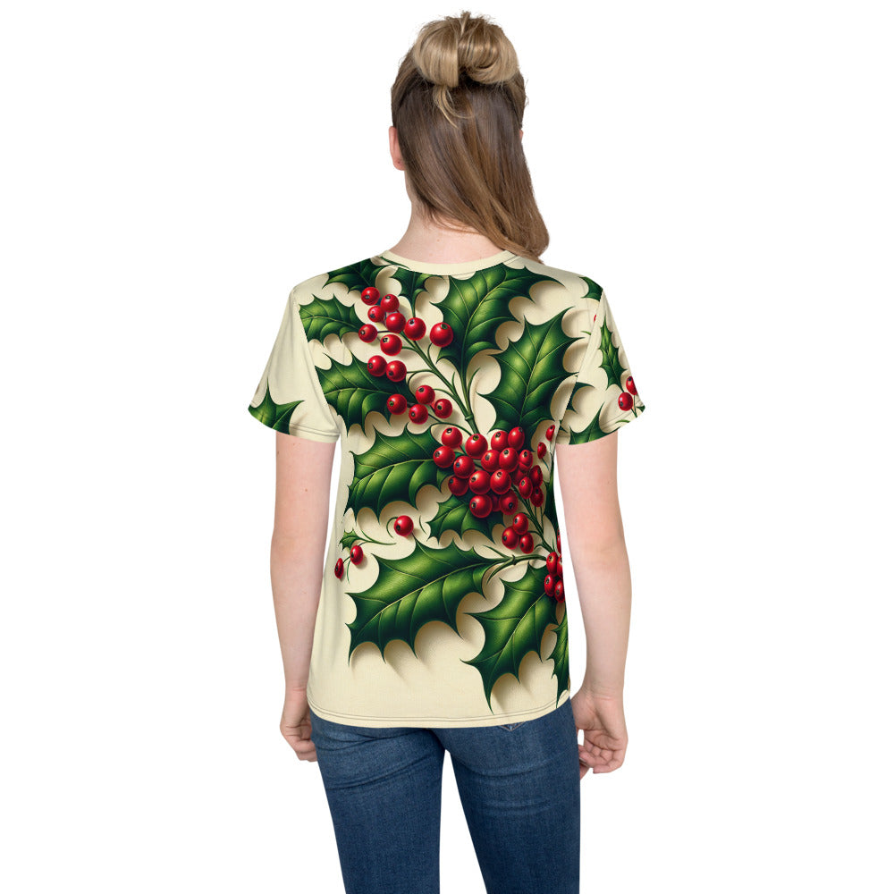Whimsical Winter Wear Youth Crew Neck T-shirt