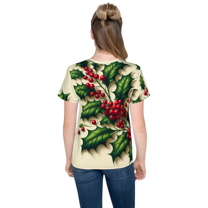 Whimsical Winter Wear Youth Crew Neck T-shirt