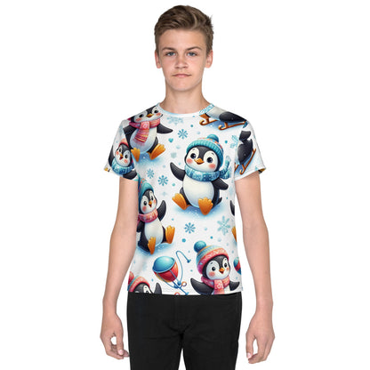 Whimsical Winter Wear Youth Crew Neck T-shirt
