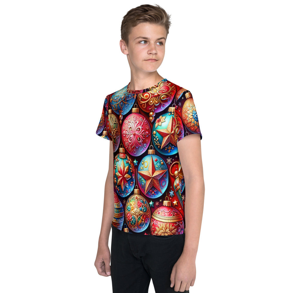 Whimsical Winter Wear Youth Crew Neck T-shirt