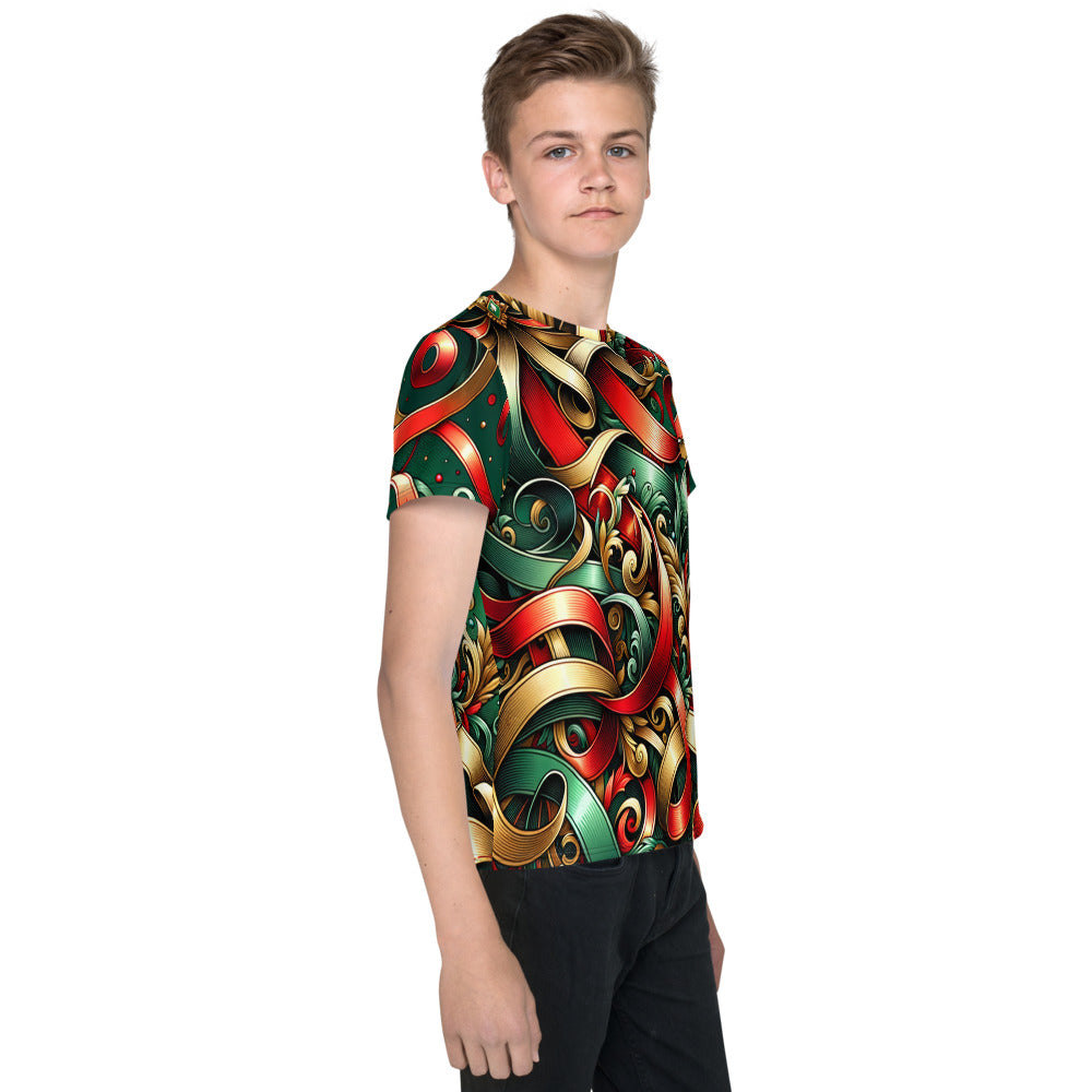 Whimsical Winter Wear Youth Crew Neck T-shirt